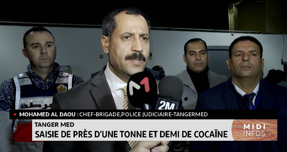 Vidéo Tanger Med saisie de près d une tonne et demi de cocaïne