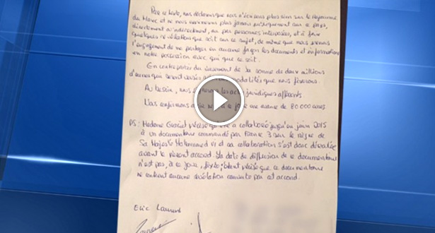 قناة تلفزية فرنسية تنشر الوثيقة الخطية التي تدين الصحافيين إيريك لوران وكاثرين غراسيي