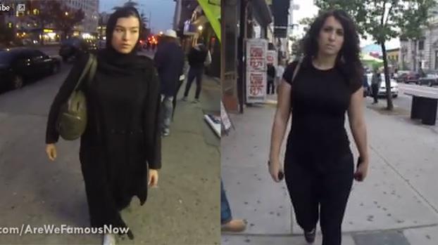 فيديو التحرش في نيويورك .. فتاة تقوم بتجربة مرتدية الحجاب 