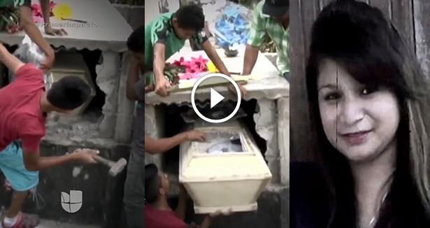 فيديو .. عائلة تخرج فتاة من قبرها بعد شك أنها دفنت حية !! شاهد ماذا وجدوا !!