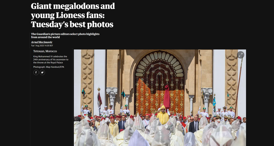 Vidéo The Guardian une photo du Roi Mohammed VI choisie parmi les