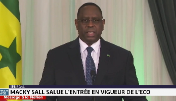 Sénégal : Macky Sall salue l’entrée en vigueur de l’Eco