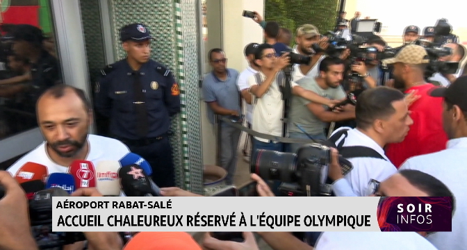 JO 2024 : Accueil chaleureux réservé à l&rsquo;équipe olympique de Football à l&rsquo;aéroport de Rabat-Salé