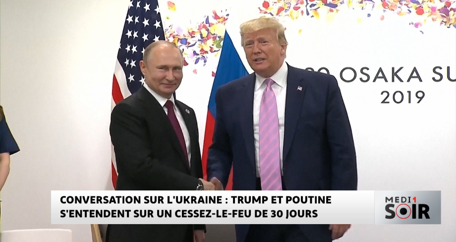 Conversation sur l'Ukraine : Trump et Poutine s'entendent sur un cessez-le-feu de 30 jours 