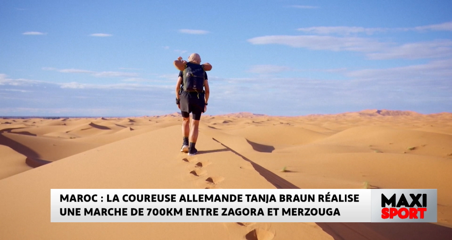 L'Allemande Tanja Braun réalise une marche de 700km entre Zagora et Merzouga