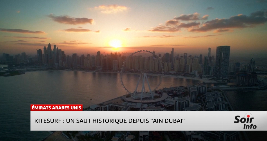 Émirats arabes unis : kitesurf, un saut historique depuis « Ain Dubai »