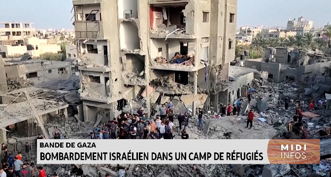 Bande de Gaza : Bombardement israélien dans un camp de réfugiés