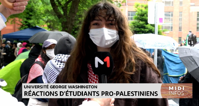 Université George Washington : Réactions d’étudiants pro-Palestiniens