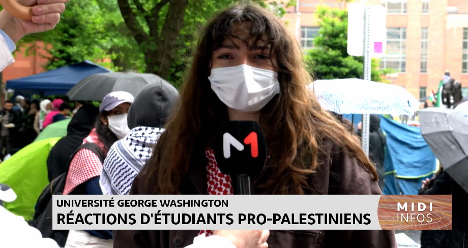 Université George Washington : Réactions d'étudiants pro-Palestiniens