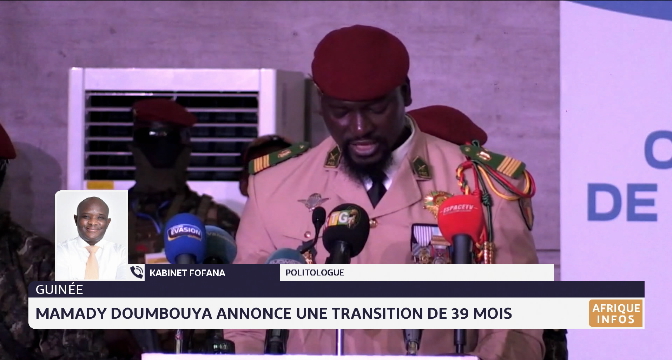 Guinée : le président Mamady Doumbouya annonce une transition de 39 mois

