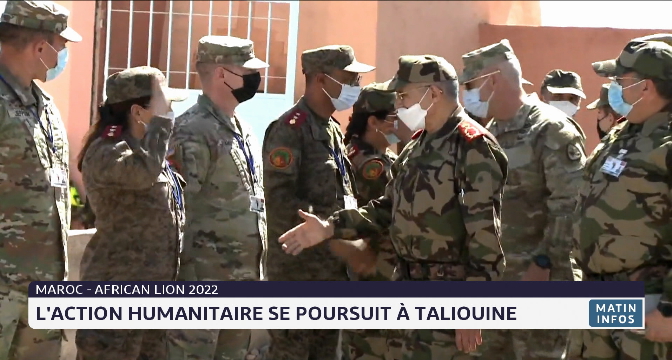 Maroc-African Lion 2022: l'action humanitaire se poursuit à Taliouine 
