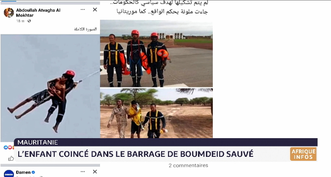 Mauritanie: l’enfant coincé dans le barrage de Boumdeid sauvé