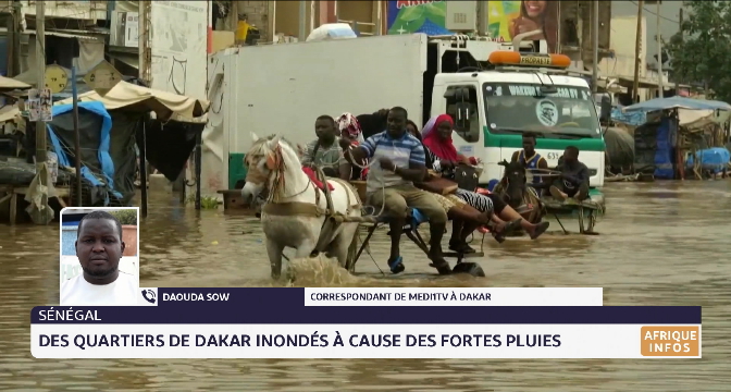 Sénégal: des quartiers de Dakar inondés à cause des fortes pluies

