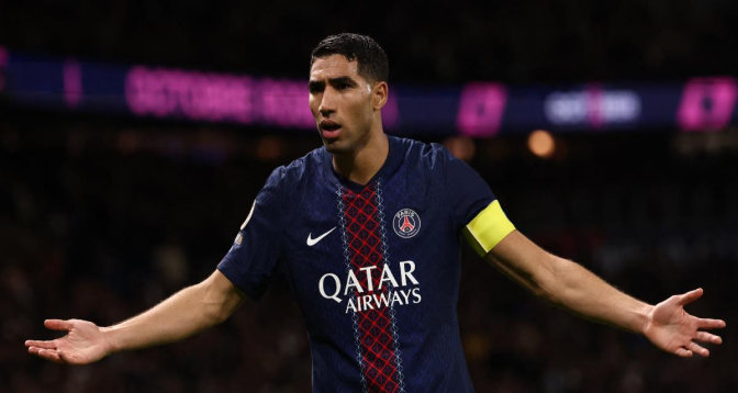 Coup dur pour le PSG... Achraf Hakimi ne disputera pas le match contre Nice
