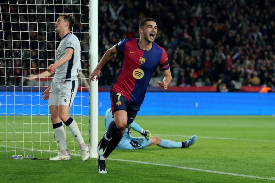 Le Barça domine Osasuna et consolide sa place de leader