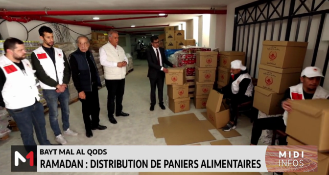 Agence Bayt Mal Al Qods : distribution de paniers alimentaires durant le Ramadan