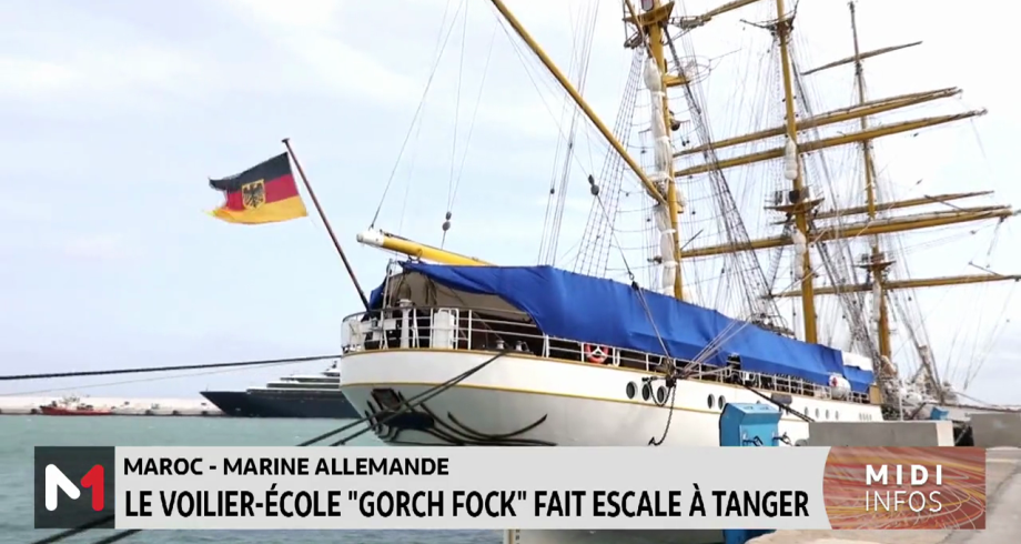 Le voilier-école de la Marine allemande "Gorch Fock" fait escale à Tanger
