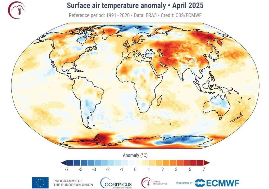 Copernicus : le monde a connu son second mois d'avril le plus chaud jamais enregistré