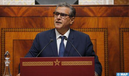 Bilan d'étape de l'action gouvernementale :  Akhannouch expose les mesures économiques devant la Chambre des conseillers

