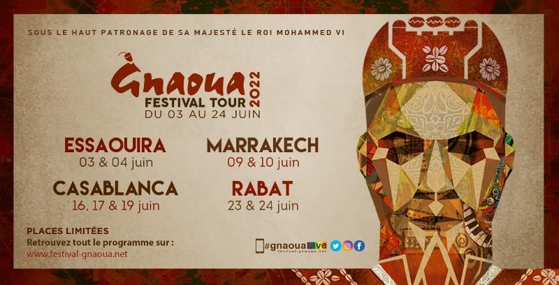 Festival Gnaoua Tour 2022: voici la programmation complète
