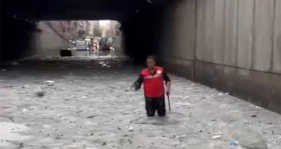 Tempête de grêle à Alexandrie en Egypte