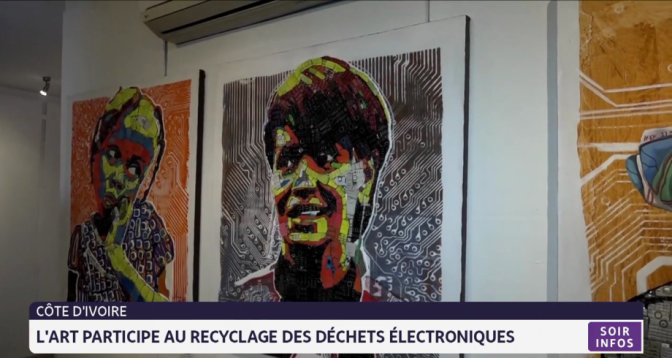 Côte d'Ivoire : l'art participe au recyclage des déchets électroniques

