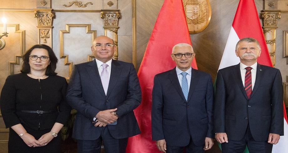 Talbi Alami s’entretient avec le président de l’Assemblée nationale et le ministre hongrois des Finances