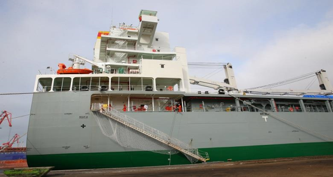 Arrivée au port de Casablanca du bateau transportant les modules de l’unité industrielle de fabrication de vaccins de Benslimane