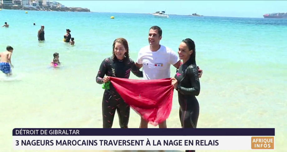 Détroit de Gibraltar: 3 nageurs marocains traversent à la nage en relais