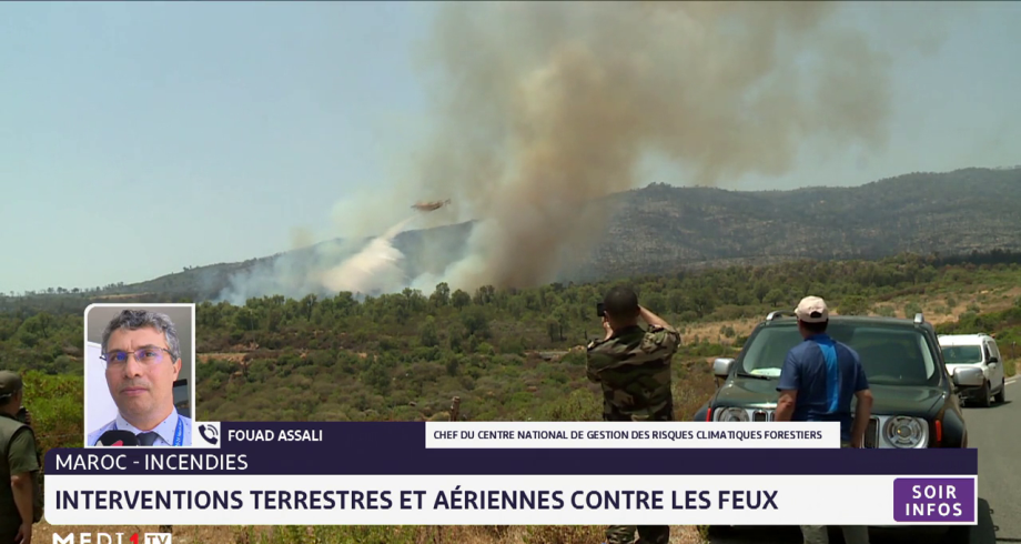 Maroc- incendies: interventions terrestres et aériennes contre les feux