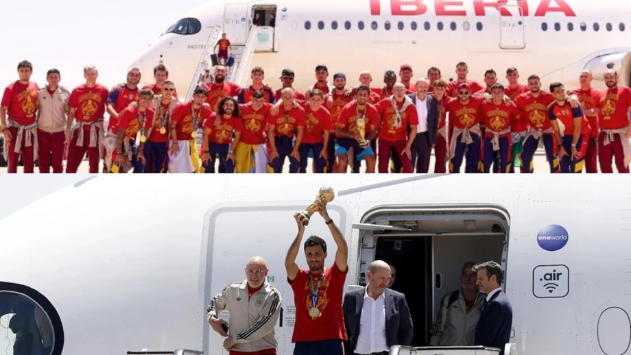 Trophée en main... la Roja fait son retour à Madrid ! 