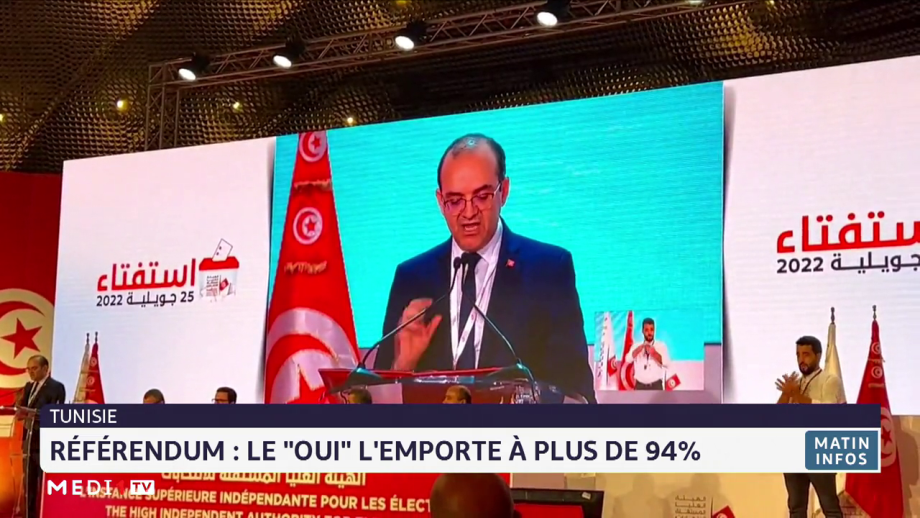 Tunisie- référendum : le "oui" l'emporte à plus de 94%