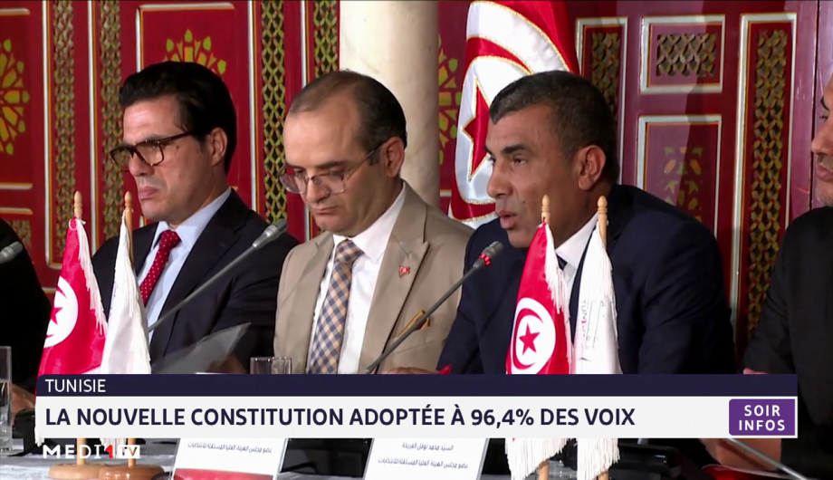 Tunisie : la nouvelle Constitution adoptée à 96,4% des voix