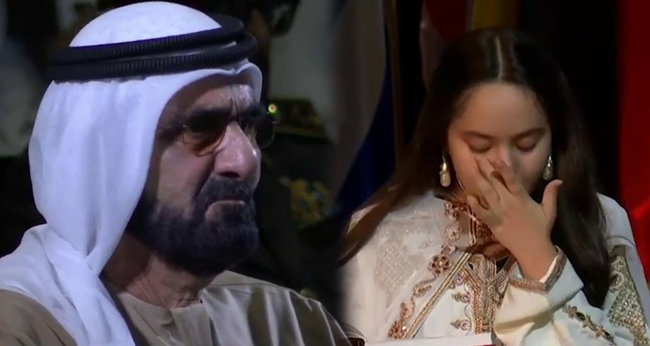 محمد بن راشد يذرف الدموع بسبب الطفلة المغربية مريم أمجون