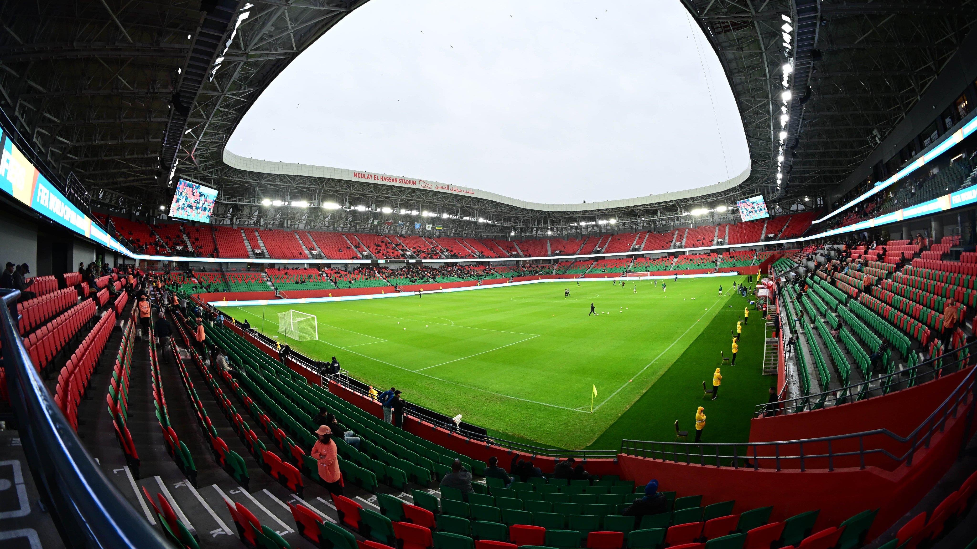ملعب الأمير مولاي الحسن يحتضن نهائي الملحق الإفريقي بين الكونغو ونيجيريا ملعب الأمير مولاي الحسن يحتضن نهائي الملحق الإفريقي بين الكونغو ونيجيريا