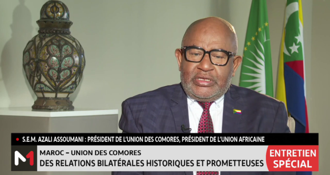 Azali Assoumani souligne l’excellence des relations Maroc-Union des Comores