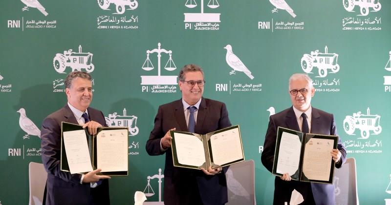 Gouvernement: signature à Rabat de la "Charte de la majorité"